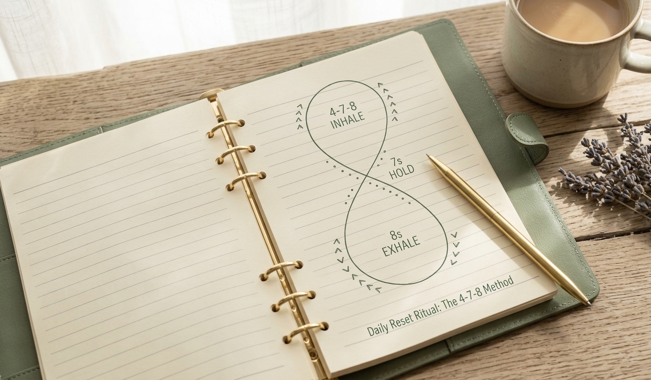 The 4-7-8 Breathing Method: A 60-Second Anxiety Reset for Your Pocket Planner