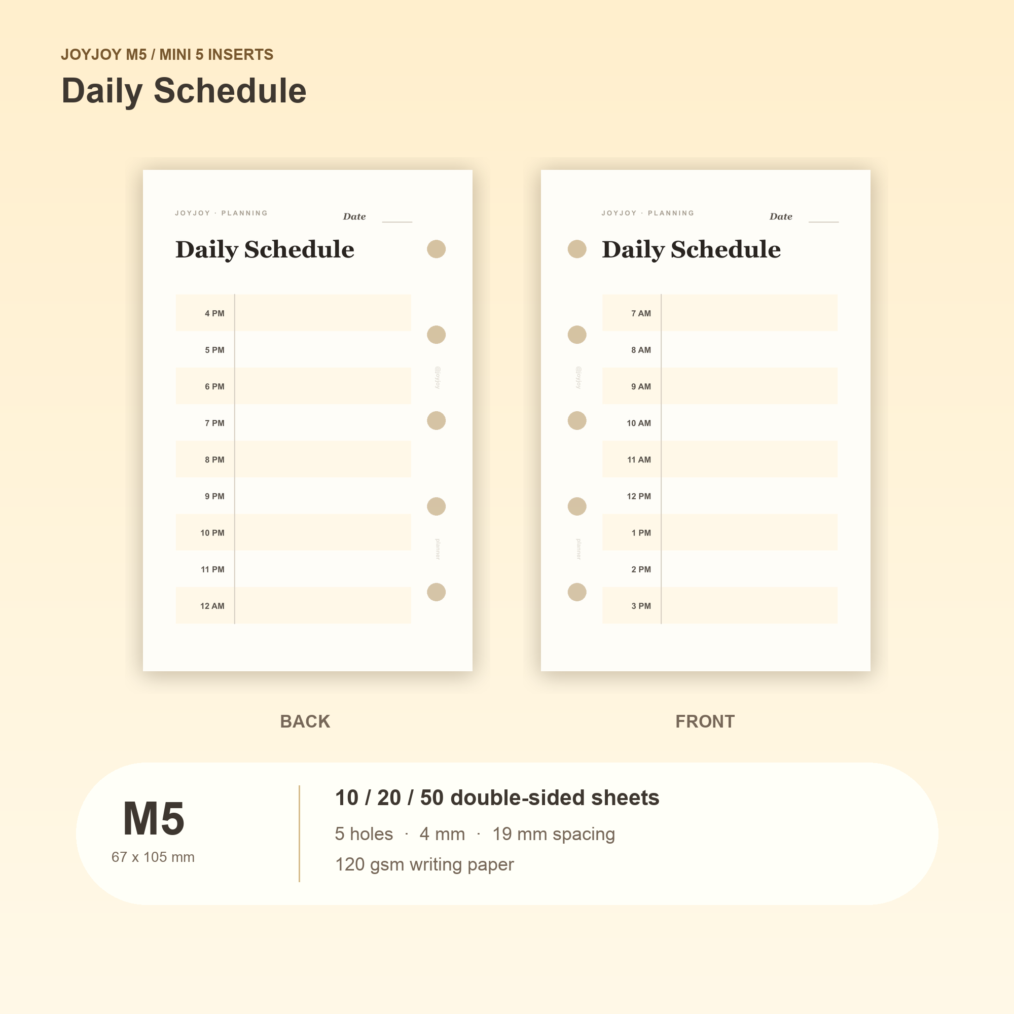 M5 Daily Planner Inserts: To-Do, Schedule or Timeline? illustrated with JoyJoy M5 planner inserts