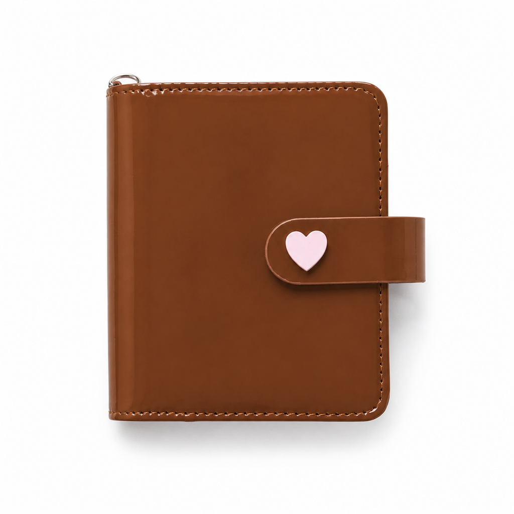 Chocolate brown M5 Sweetheart five-ring planner binder cover on a white background