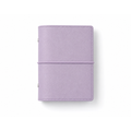 Light Purple A7 Pocket six-ring planner cover with elastic closure on a white background
