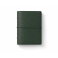 Soft Green A7 Pocket six-ring planner cover with elastic closure on a white background