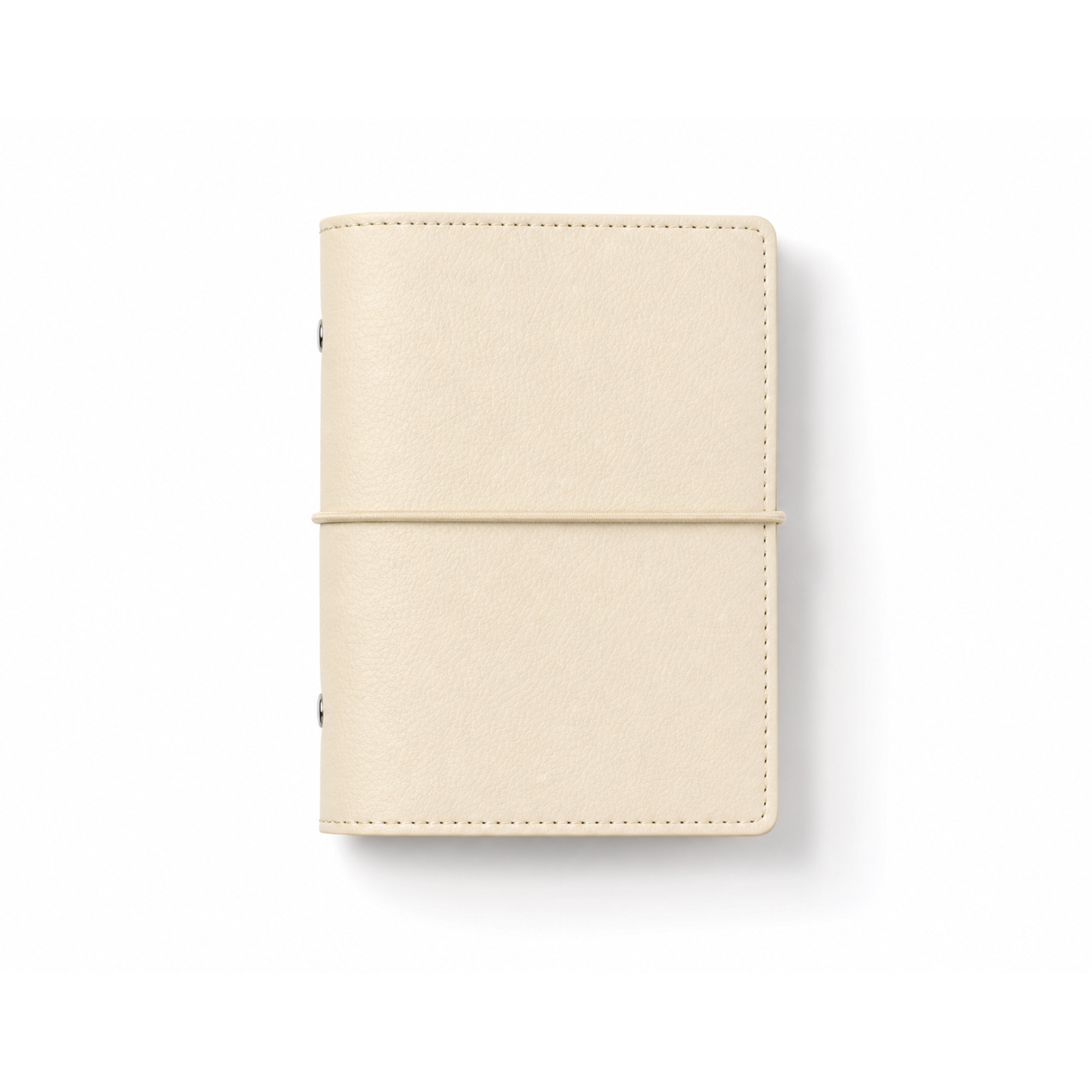 White A7 Pocket six-ring planner cover with elastic closure on a white background