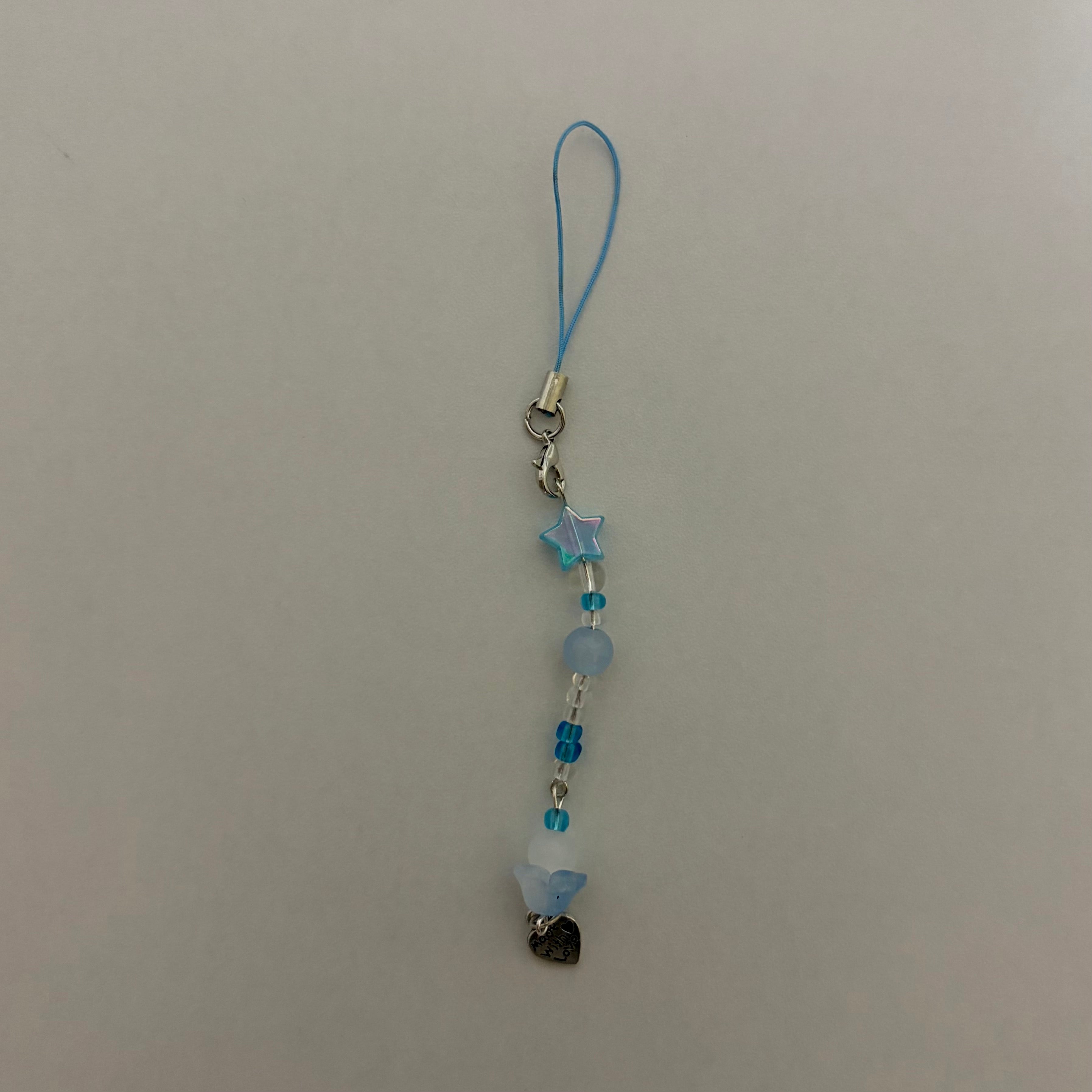 Ocean Star Beaded Planner Charm - Y2K Blue