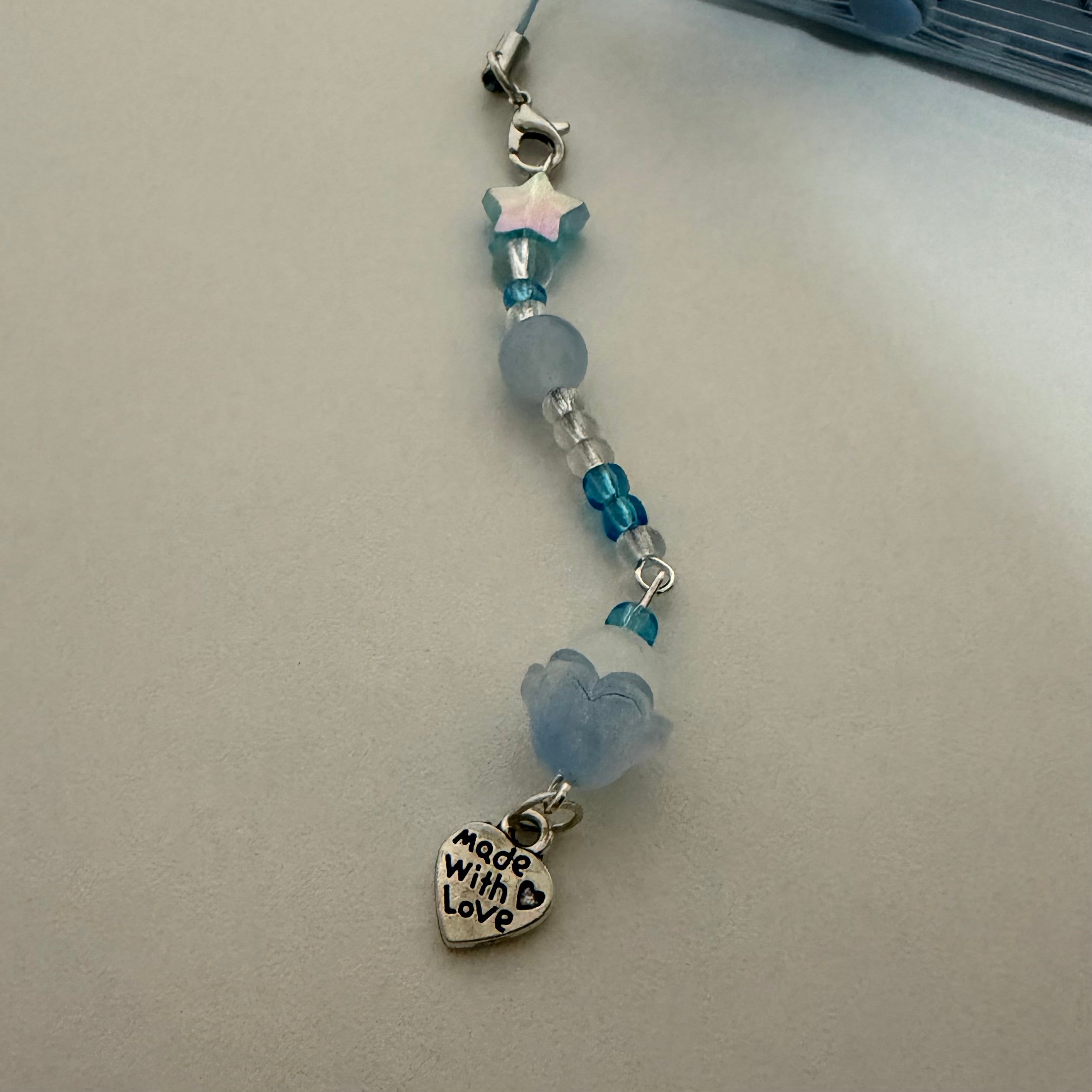 Ocean Star Beaded Planner Charm - Y2K Blue
