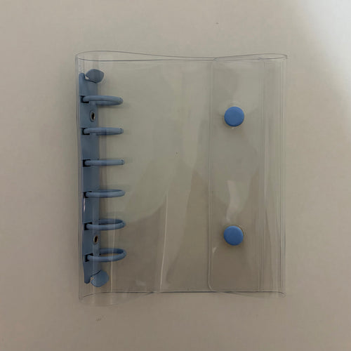 Clear PVC A7 Binder Cover - Ocean Blue Rings