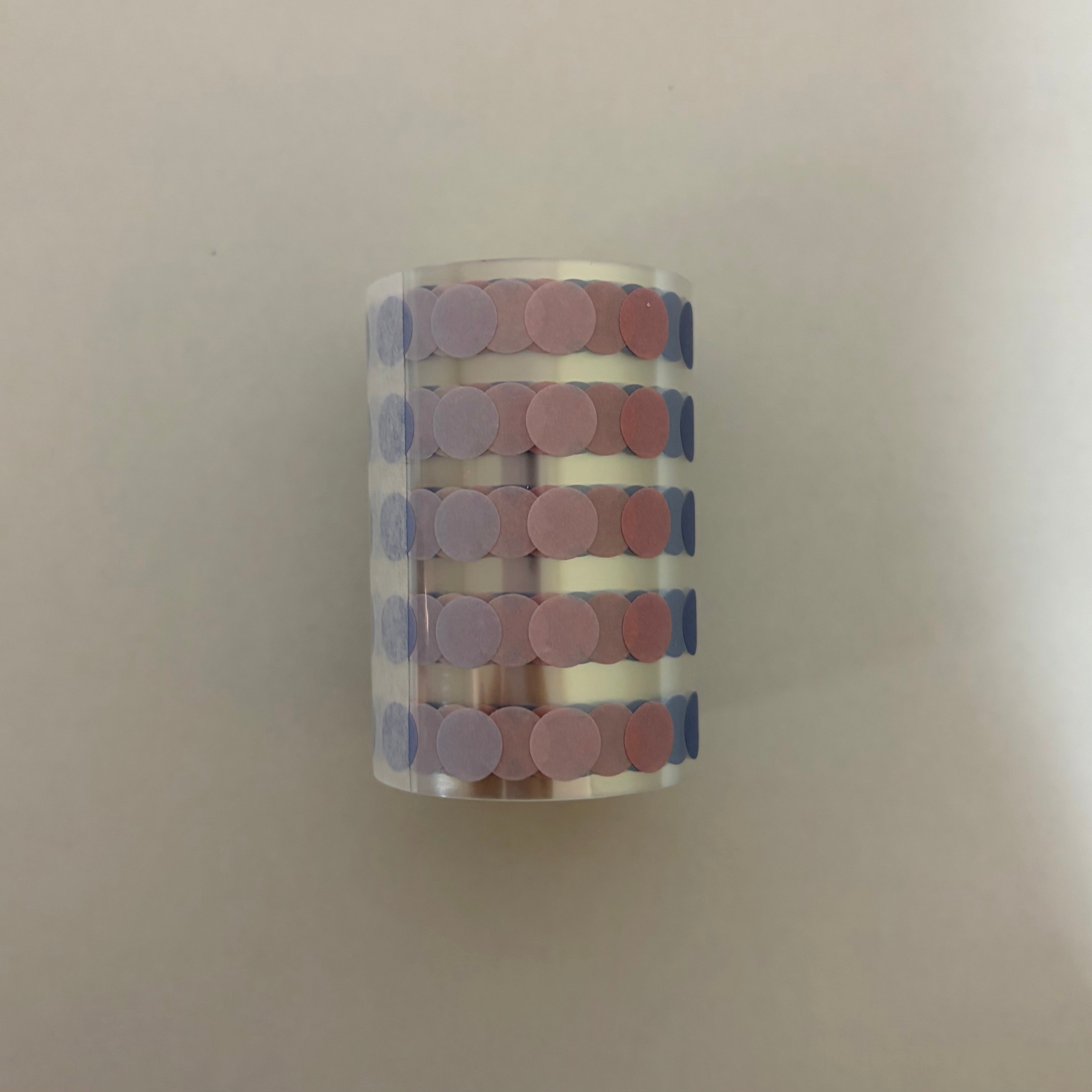 Minimalist Translucent Dot Sticker Roll - Muted Palette