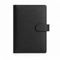 Black A6 budget binder cover on a white background