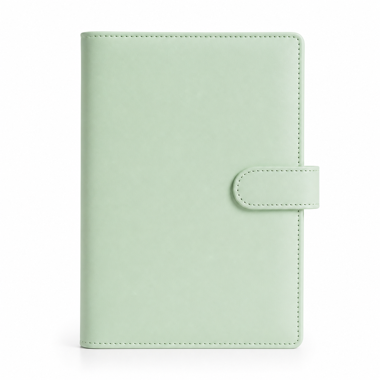 Mint Green A6 budget binder cover on a white background