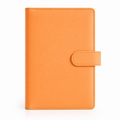 Orange A6 budget binder cover on a white background