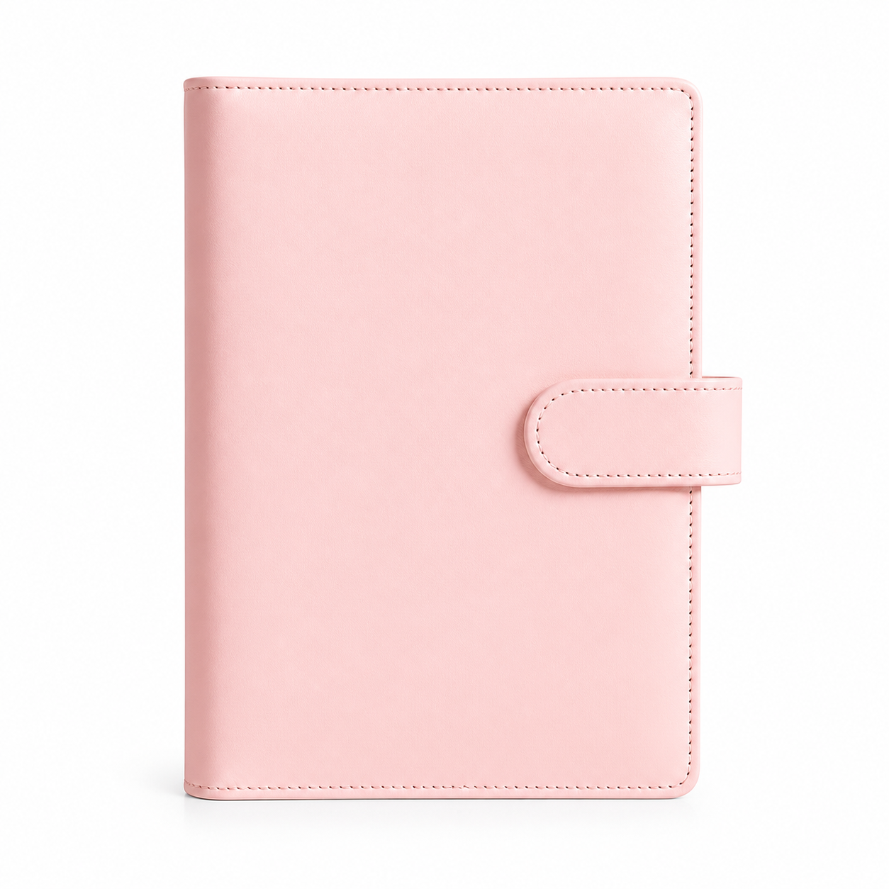 Soft Pink A6 budget binder cover on a white background