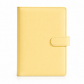 Butter Yellow A6 budget binder cover on a white background