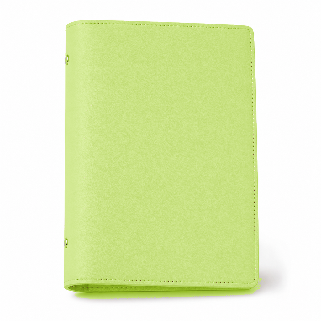 Apple Green A5 PU leather six-ring planner cover