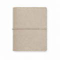 Beige M5 Wide five-ring planner cover with elastic closure on a white background