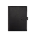 Black A5 macaron planner binder cover on a white background