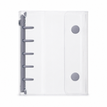 Black M5 Clear Double-Snap 5-Ring Planner Binder Cover on a white background