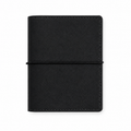 Black M5 Wide five-ring planner cover with elastic closure on a white background
