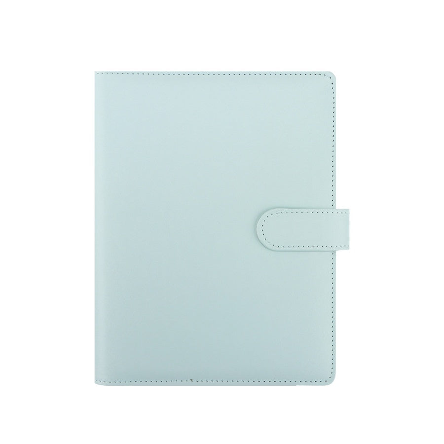 Baby Blue A5 Macaron planner binder cover on a white background