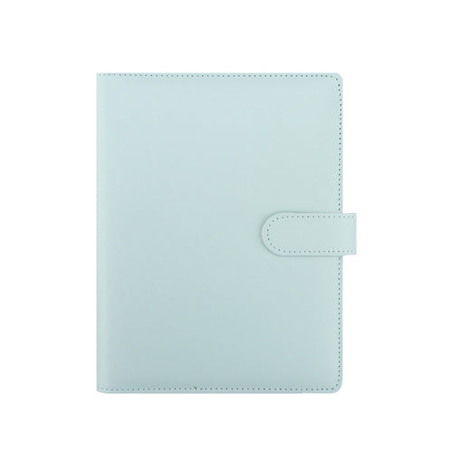Blue A5 macaron planner binder cover on a white background