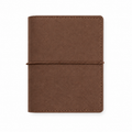 Brown M5 Wide five-ring planner cover with elastic closure on a white background