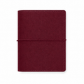 Burgundy M5 Wide five-ring planner cover with elastic closure on a white background
