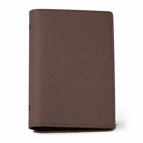 Chocolate Brown A5 PU leather six-ring planner cover