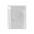 Clear frosted A7 planner zipper pouch insert on white background