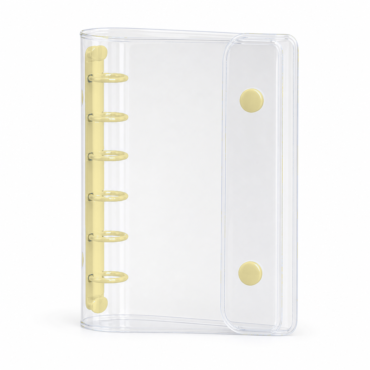 Butter A7 clear PVC planner cover with six-ring spine