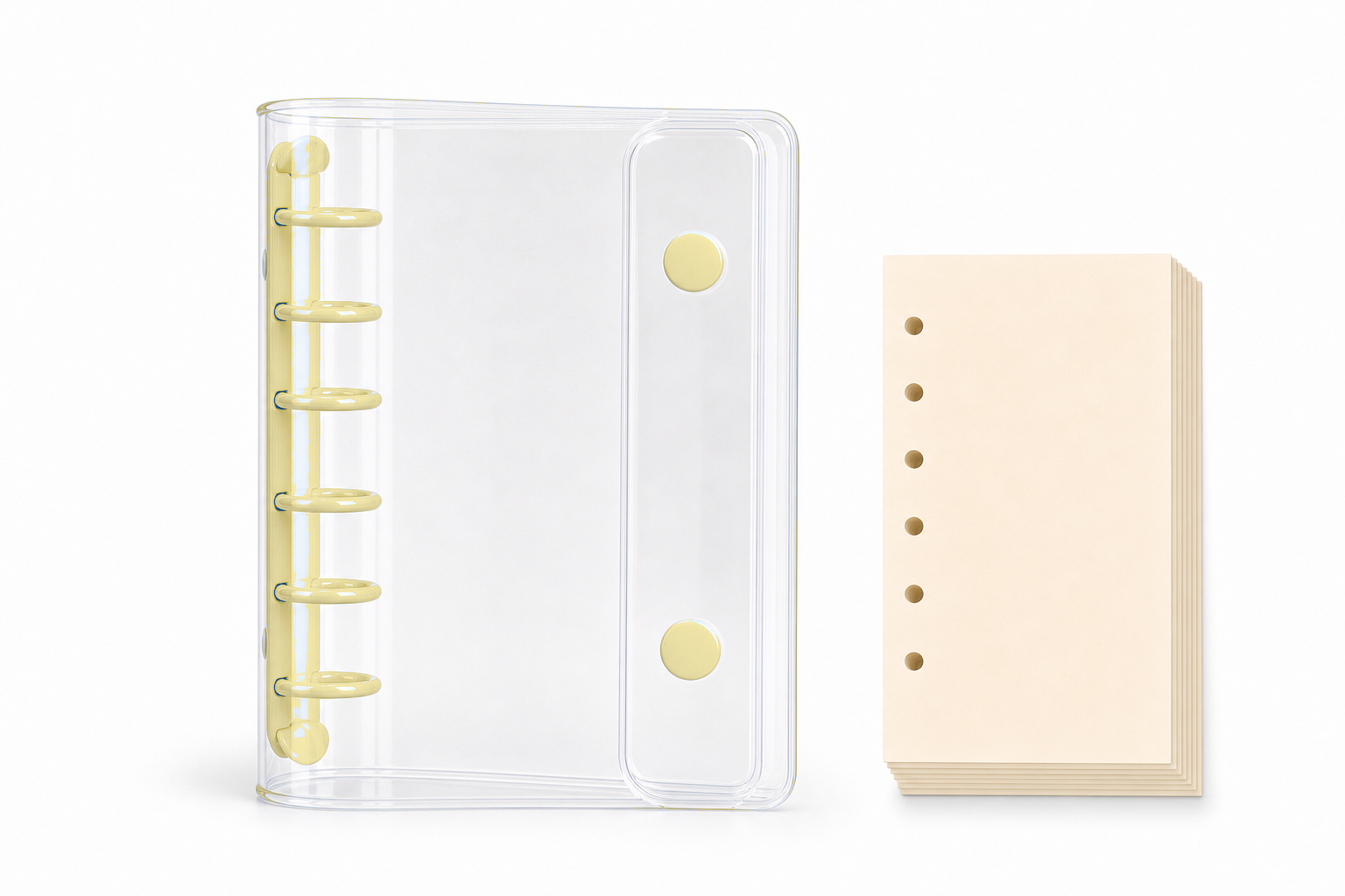Butter A7 clear planner cover with 50 refill pages
