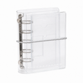 Clear M5 trifold refillable pocket planner without inserts on white background
