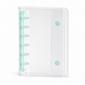 Mint A7 clear PVC planner cover with six-ring spine