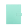 Green A5 macaron planner binder cover on a white background