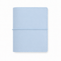 Light Blue M5 Wide five-ring planner cover with elastic closure on a white background