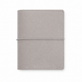 Light Gray M5 Wide five-ring planner cover with elastic closure on a white background