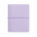 Light Purple M5 Wide five-ring planner cover with elastic closure on a white background