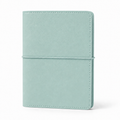 Light Teal A7 Pocket six-ring planner cover with elastic closure on a white background