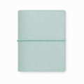 Light Teal M5 Wide five-ring planner cover with elastic closure on a white background