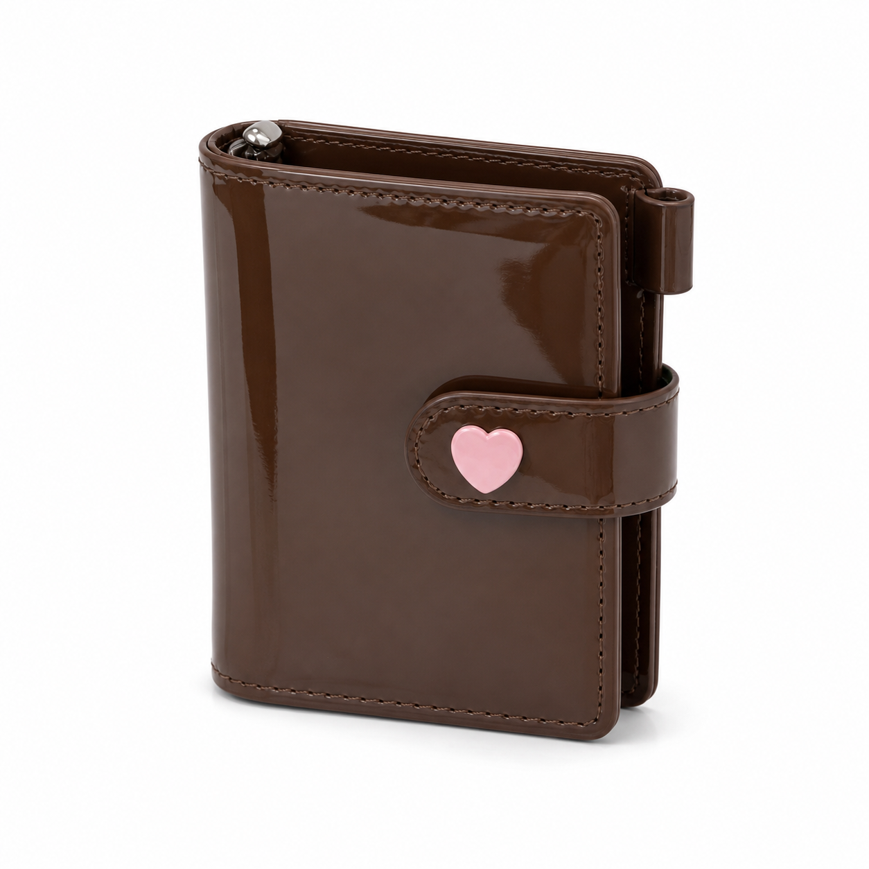 Chocolate brown M5 pocket planner cover on a white background
