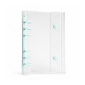 Mint Green A6 Clear Double-Snap 6-Ring Planner Binder Cover on white background