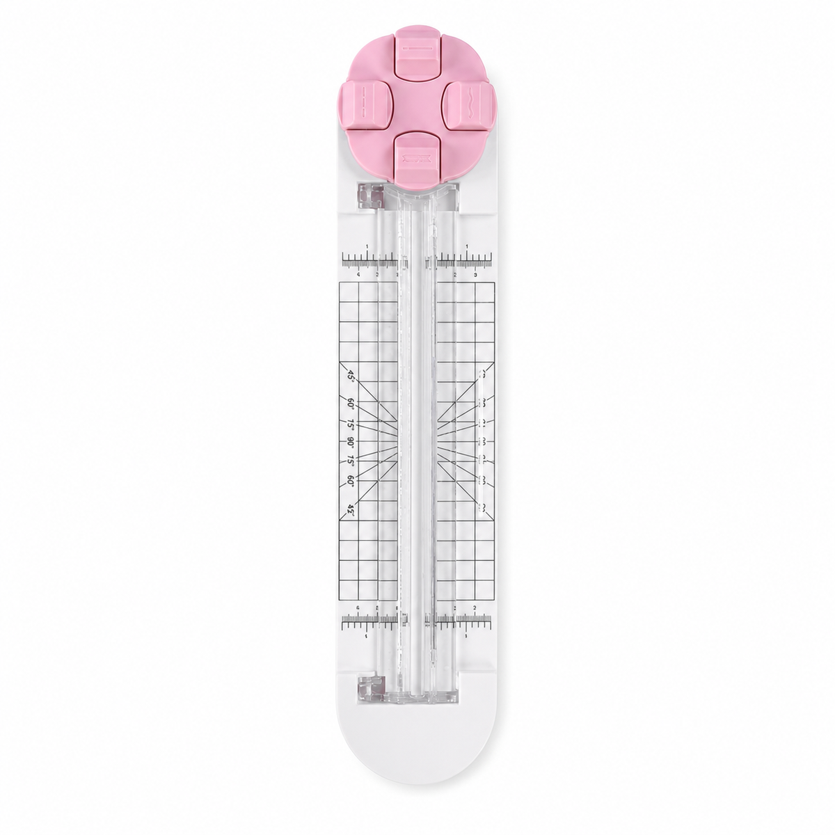 Pink 4-in-1 rotary paper trimmer with straight, perforating, wave, and scoring blades