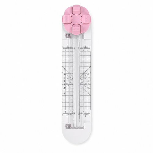 Pink 4-in-1 rotary paper trimmer with straight, perforating, wave, and scoring blades