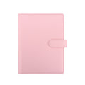 Soft pink A5 macaron planner binder cover on a white background
