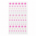 Pink holographic 3D glitter star gem sticker sheet
