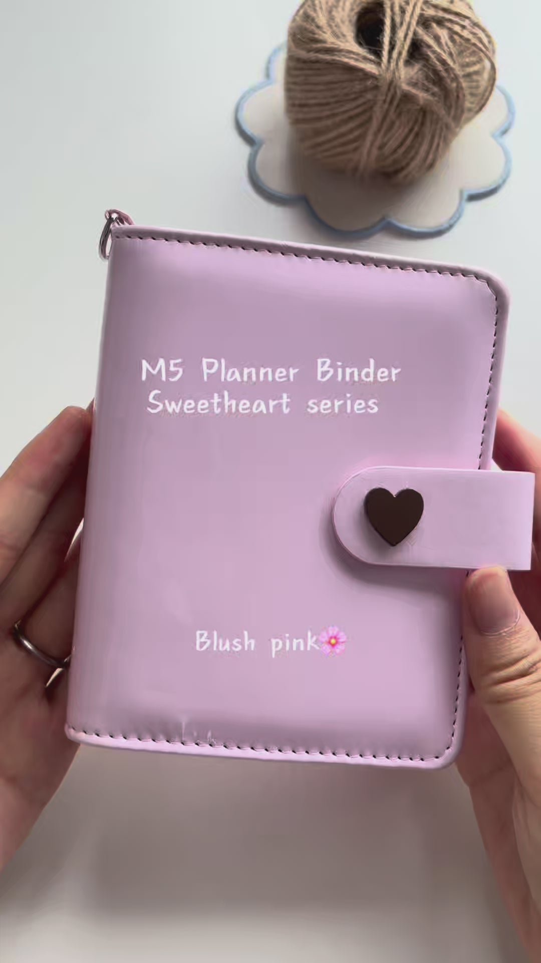 Blush Pink M5 Sweetheart 5-Ring Planner Binder Cover video; cover only, inserts and accessories sold separately.
