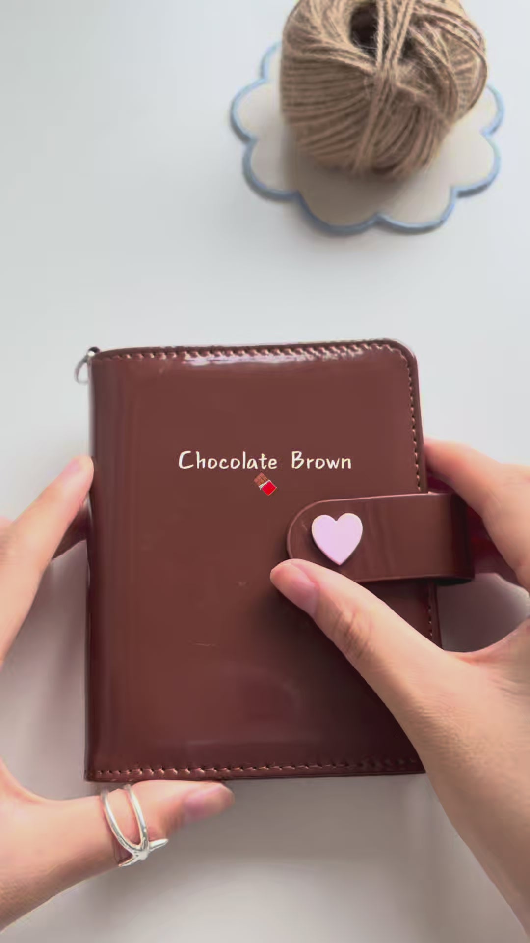 Chocolate Brown M5 Sweetheart 5-Ring Planner Binder Cover video; cover only, inserts and accessories sold separately.