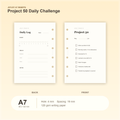 Project 50 Daily Challenge A7 pocket planner insert with size, hole spacing and paper information