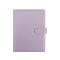 Purple A5 macaron planner binder cover on a white background