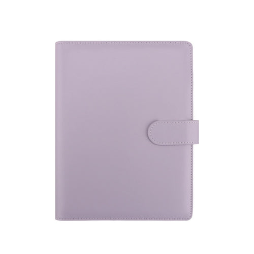 Purple A5 macaron planner binder cover on a white background