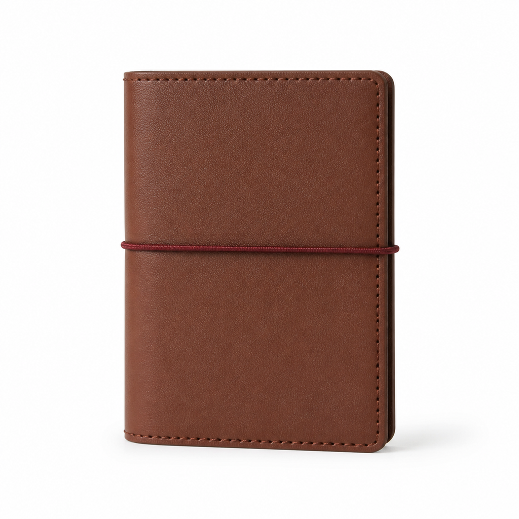 Cocoa Brown A7 pocket PU leather six-ring planner cover