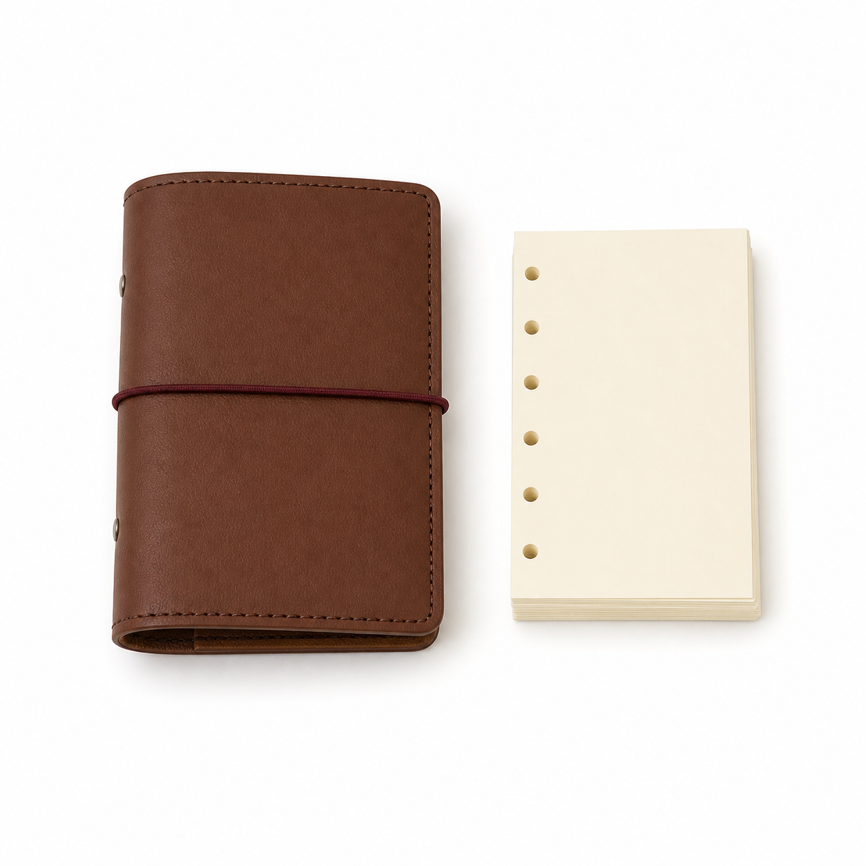 Cocoa Brown A7 planner cover with 50 refill pages