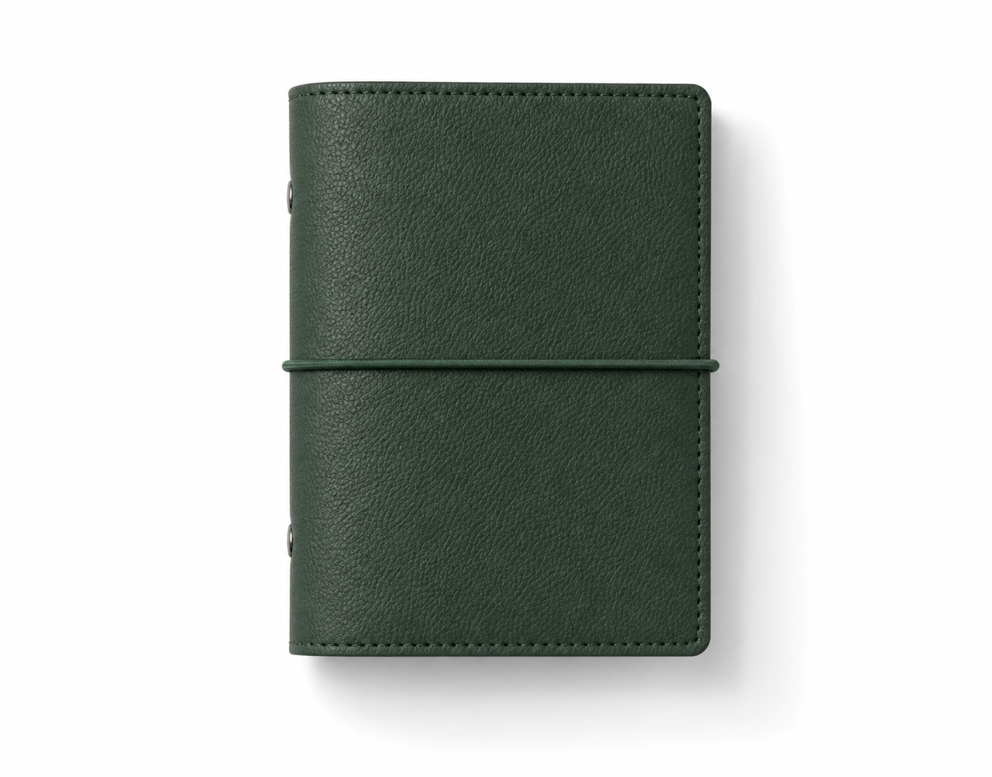 Forest Green A7 pocket PU leather six-ring planner cover